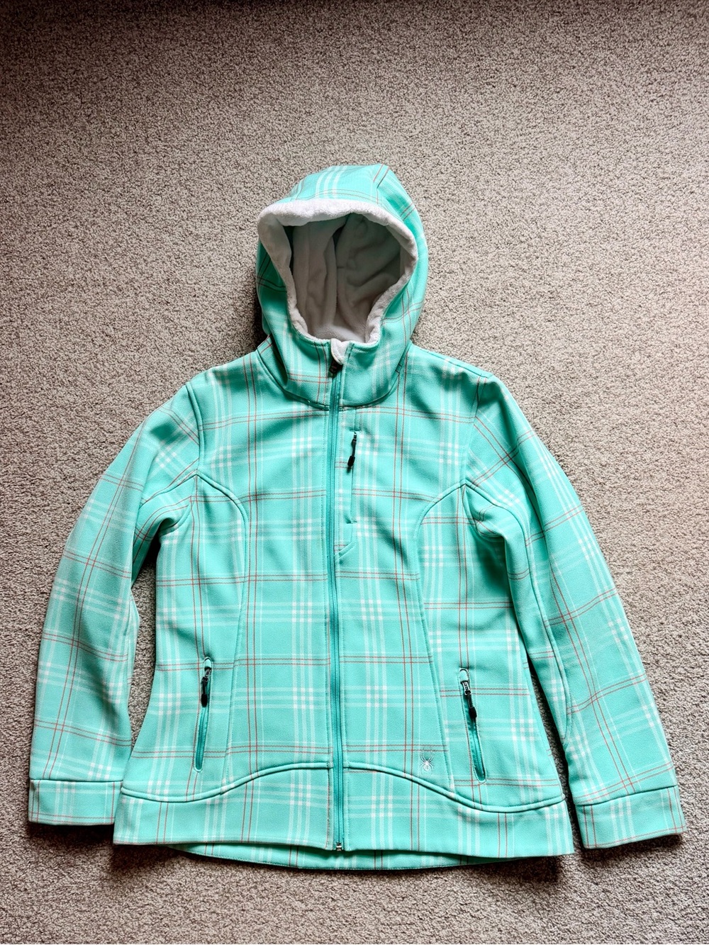 Spyder Women's Plaid Ski Jacket with Hood